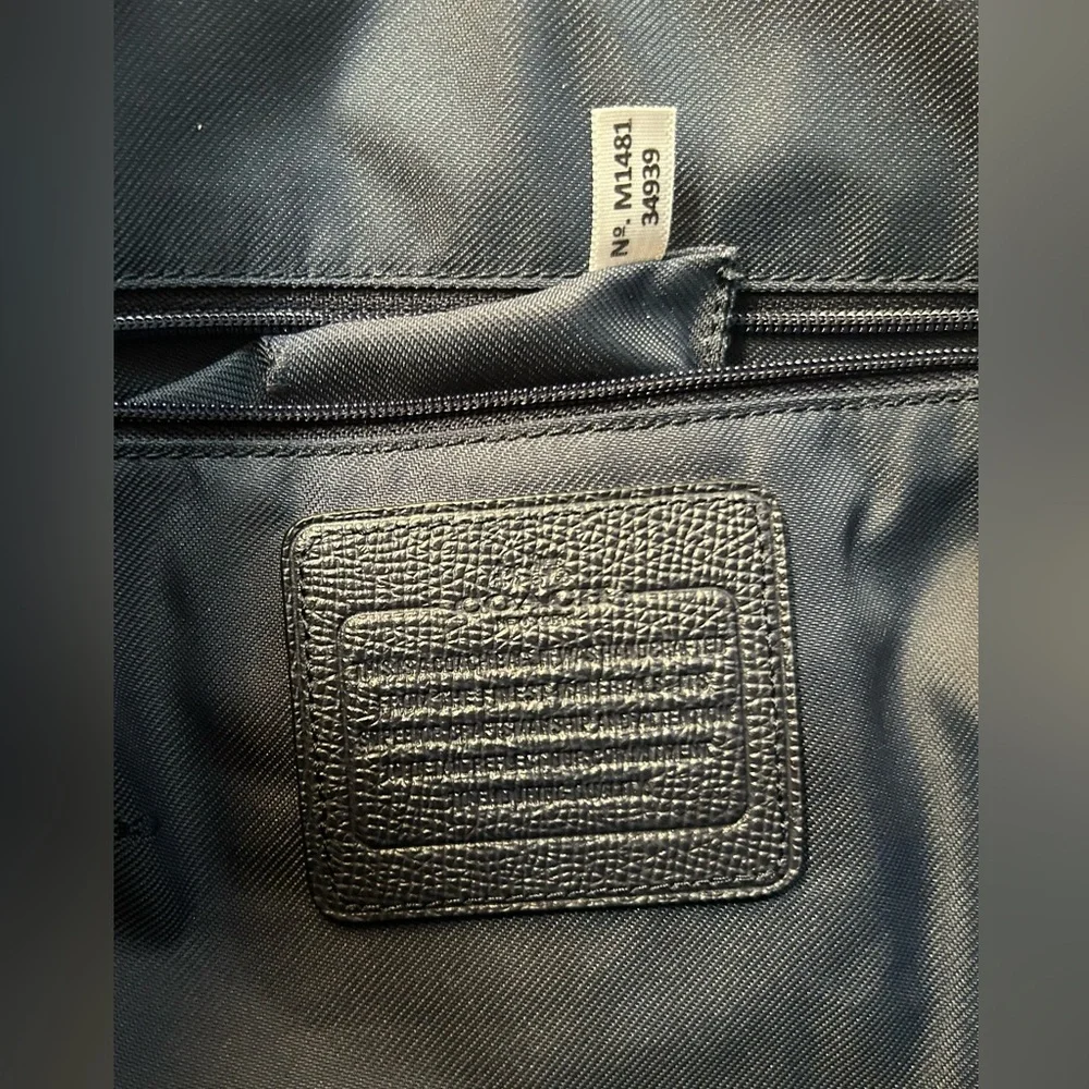 Coach Prince Street Midnight Blue Crossgrain Leather Domed Satchel 34939